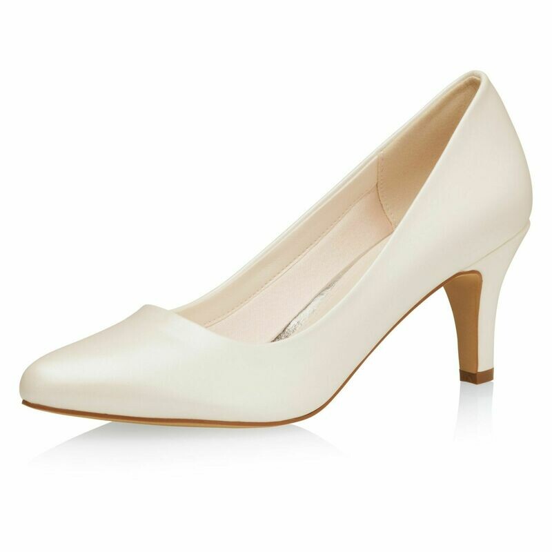 Veganer Brautschuh, Beautiful Lady Ivory Leather Look, von Elsa Coloured Shoes Veganer Brautschuh, Beautiful Lady Ivory Leather Look, von Elsa Coloured Shoes