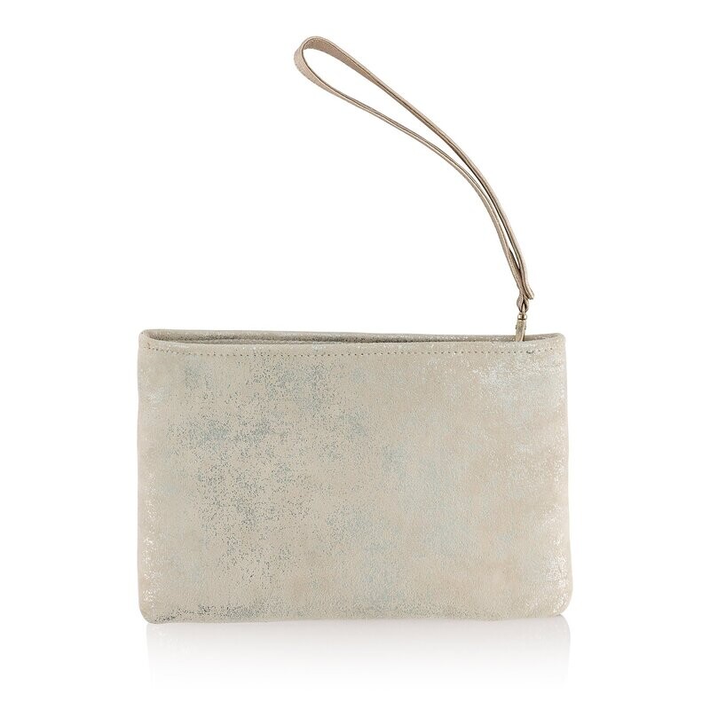 Teana Off-White Silver Suede, Brauttasche von Elsa Coloured Shoe Teana Off-White Silver Suede, Brauttasche von Elsa Coloured Shoe
