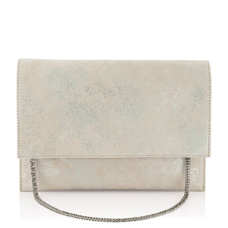 Svenja Off-White Silver Suede, Handtasche von Elsa Coloured Shoes Svenja Off-White Silver Suede, Handtasche von Elsa Coloured Shoes