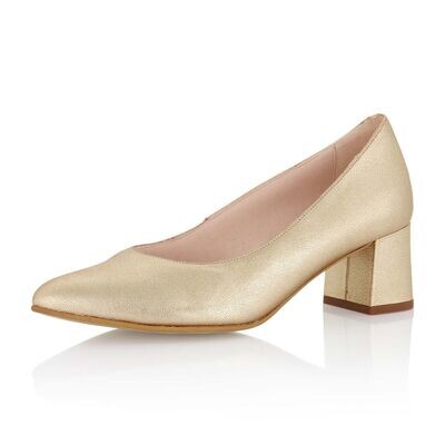 Mette Gold Leather, Brautschuh von Elsa Coloured Shoes