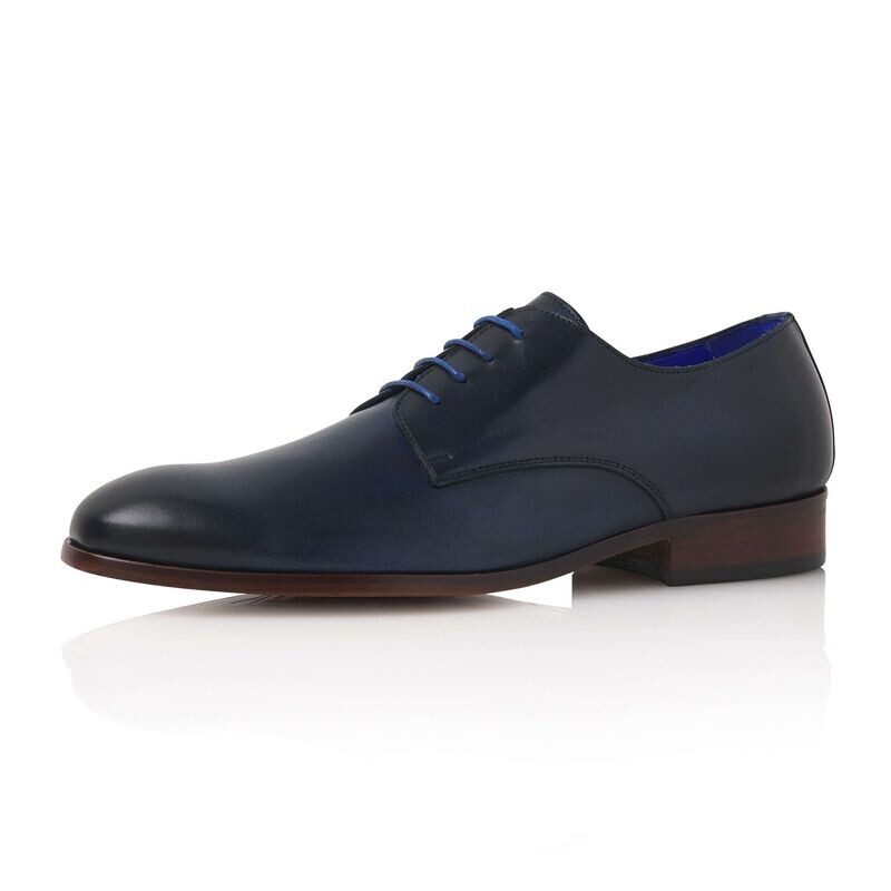 Mitchel Calf Leather - Dark Blue, blauer Herrenschuh von Elsa Coloured Shoes