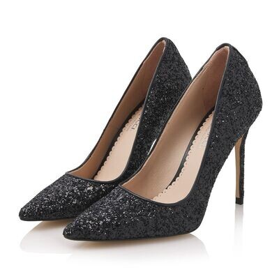 Destini Black Glitter, High Heel Pumps von Elsa Coloured Shoes