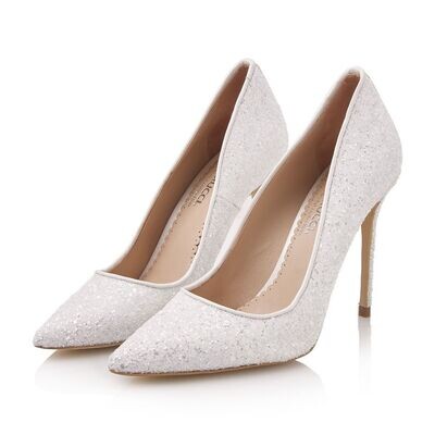 Destini Off-White Glitter, High Heel Pumps von Elsa Coloured Shoes