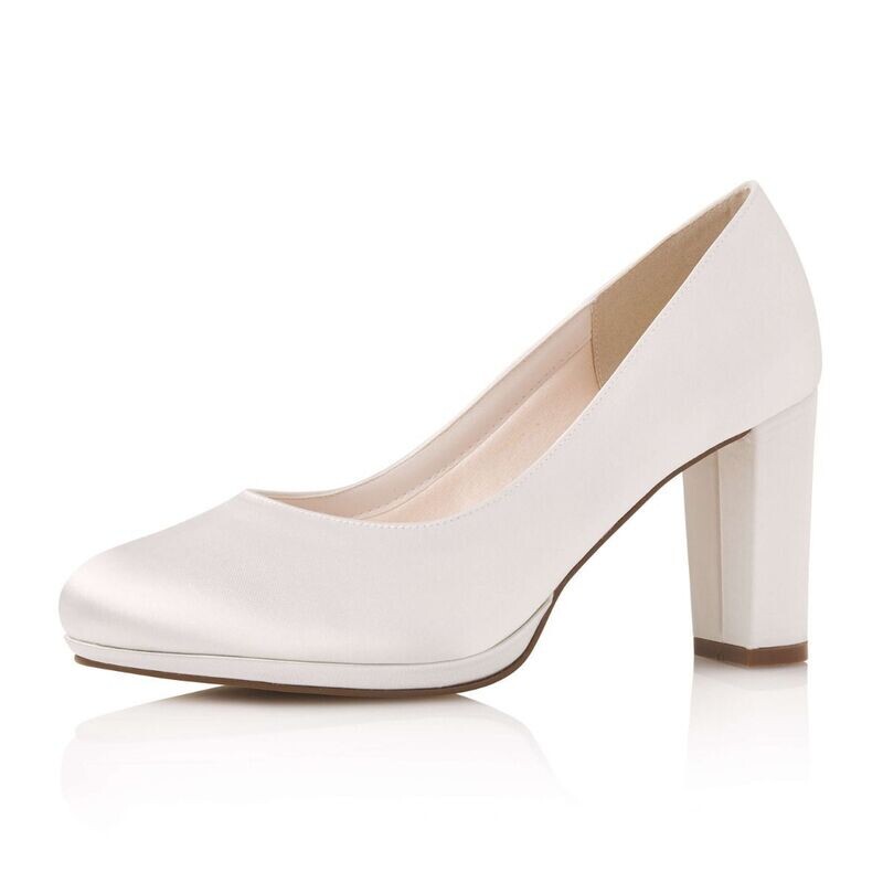 Gwenn Ivory Satin, High Heel Pumps von Elsa Coloured Shoes Gwenn Ivory Satin, High Heel Pumps von Elsa Coloured Shoes