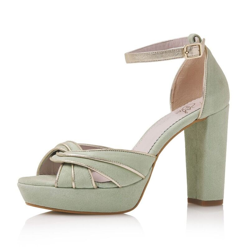 Marilou Mint Suede (Leather), 9 cm Absatz, Braut- und Partyschuh von Elsa Coloured Shoes Marilou Mint Suede (Leather), 9 cm Absatz, Braut- und Partyschuh von Elsa Coloured Shoes