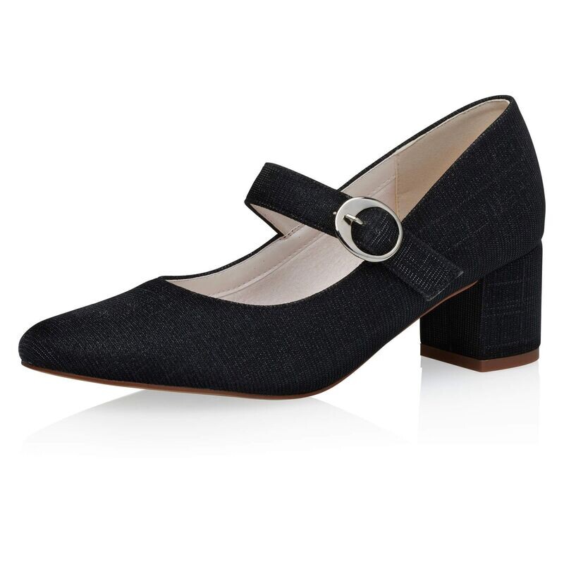 Annemarie Black Metallic, schwarzer Business Schuh von Elsa Coloured Shoes Annemarie Black Metallic, schwarzer Business Schuh von Elsa Coloured Shoes