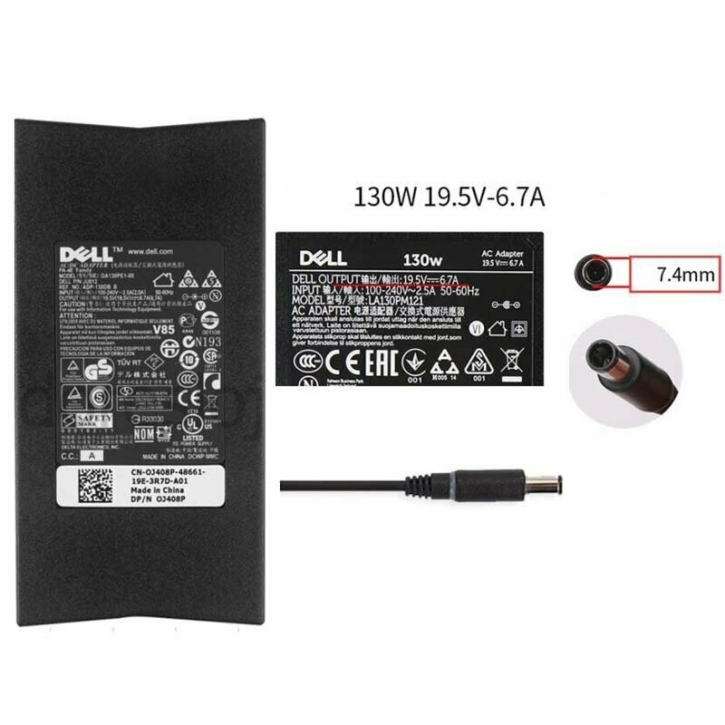 Cargador Original Dell Latitude E6430 19.5V 6.7A  130W 7.4mm x 5.0mm LA130PM121 , 0VJCH5