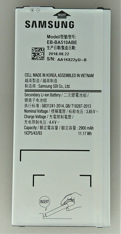 Bateria Samsung Galaxy A5 - 2016 SM-A510F GH43-04563B