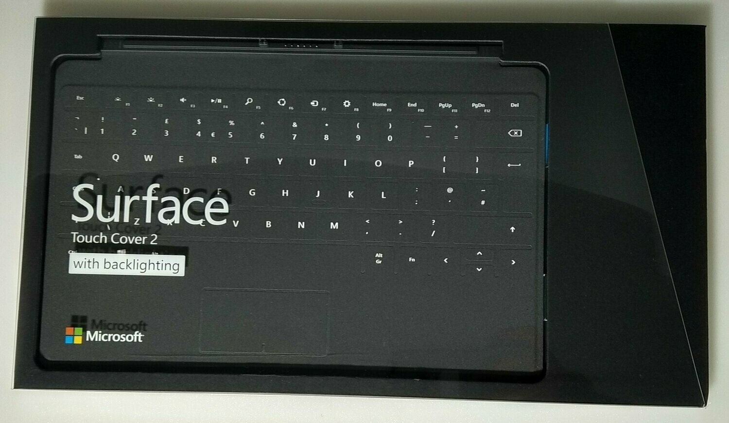 Teclado de acoplamiento completo ( Ingles ) negro Microsoft Surface  Touch Cover 2 M5Z-00011