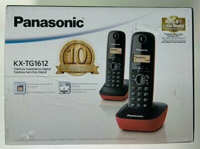 Telefono Inalambrico Dect Duo Rojo Panasonic KX-TG1612