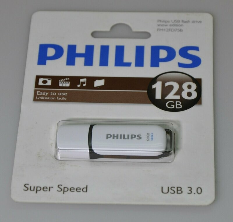 PHILIPS SNOW EDITION FM12FD75B USB-Stick unidad flash USB 128 GB USB tipo A 3.2 Gen 1 (3.1 Gen 1) Blanco  FM12FD75B