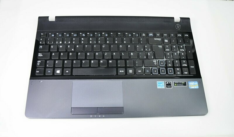 Cover Upper ( Cubierta Superior ) + teclado Español Negro + Palmrest + touchpad Samsung NP300E5C Series  BA75-03590D