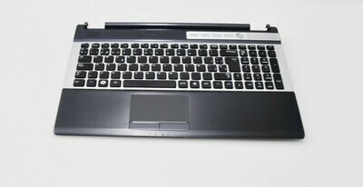 Cover upper ( Cubierta superior ) Plateado Negro + teclado Español Negro + Palmrest + touchpad Samsung NP-RF510 BA75-02676D