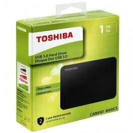 Disco Duro Externo Toshiba Canvio Basics 2.5" 1TB USB 3.0 HDTB410EK3AA