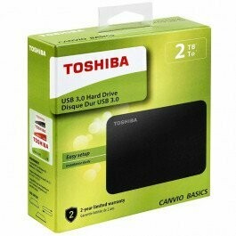 Disco Duro Externo Toshiba Canvio Basics 2.5" 2TB USB 3.0 Negro HDTB420EK3AA