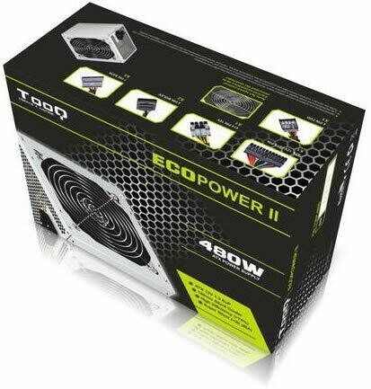 Fuente de Alimentacion TooQ TQEP-480S (480 W, 12 V, diametro del Ventilador: 120 mm), Plateado