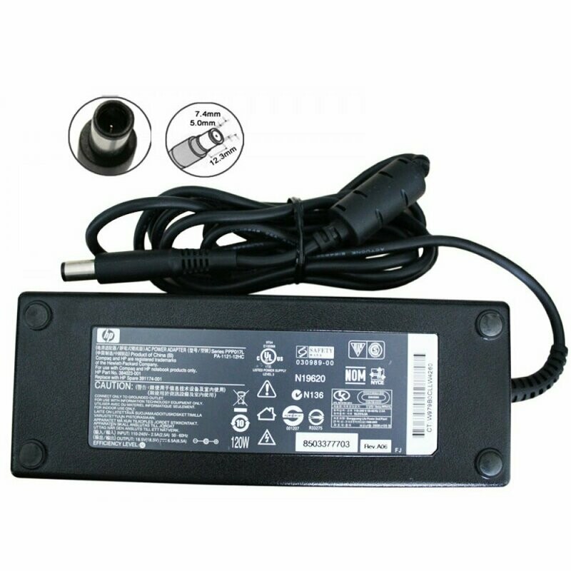 Cargador HP 18.5V 6.5A 120W , 7.4mm * 5.0mm 730982-002 , 384023-001