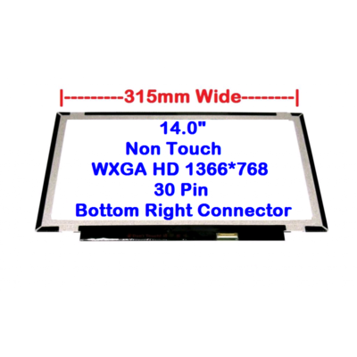 Pantalla 14.0" Slim 30 Pines ( No brackets ) HD ( 1366 * 768 ) B140XTN07.3
