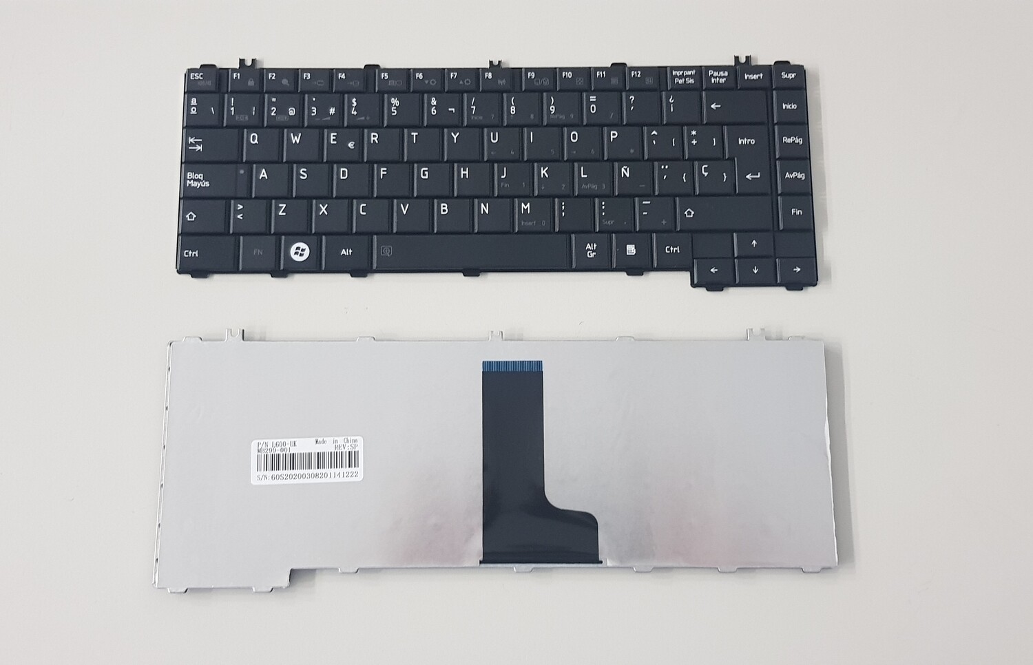 Teclado español negro Toshiba Satellite C600D C645 L635 Series , 6037B004810S  , L600-UK , MB299-001