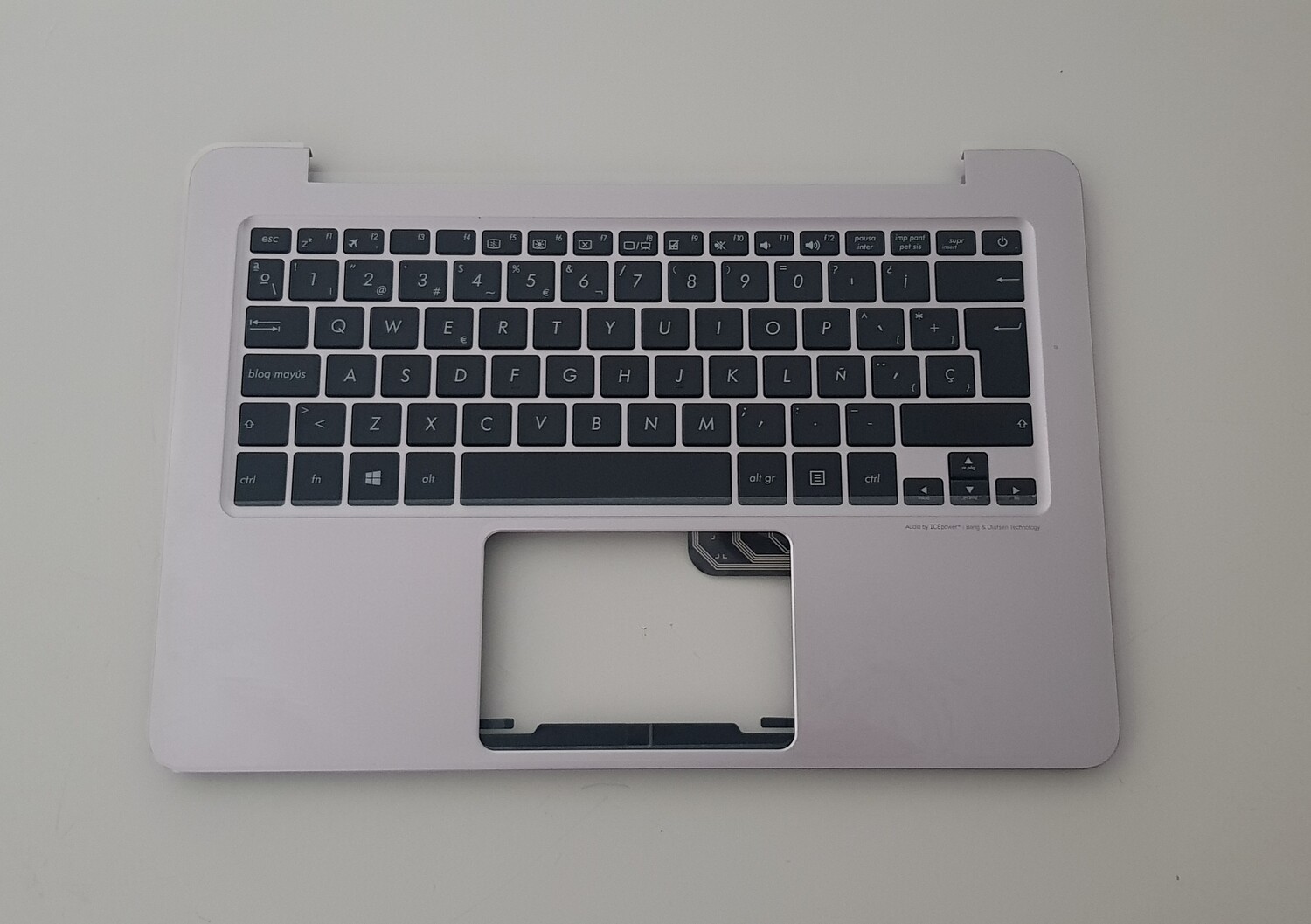 Cover upper ( Cubierta superior ) Plata + teclado español Asus UX305LA-1C NSK-WB21F , 90NB08T5-R31WB0