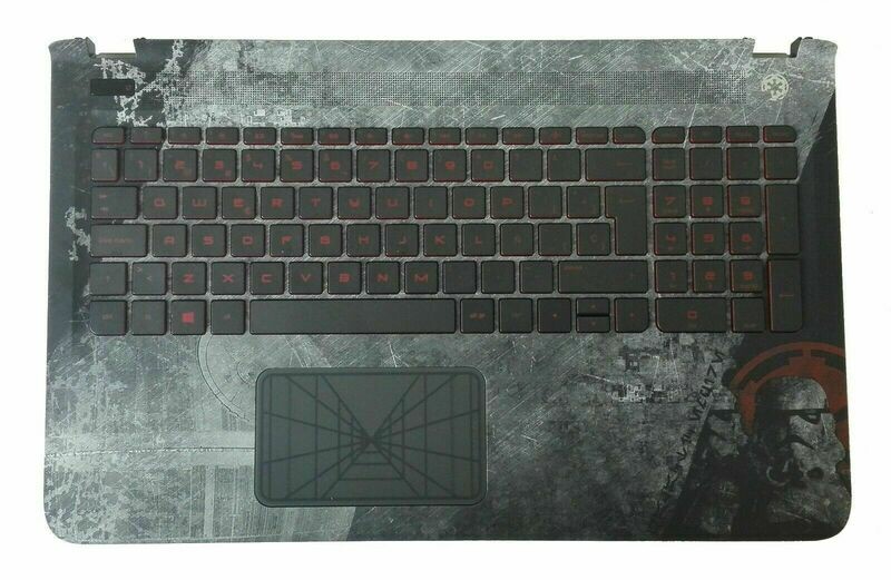 Cover upper ( Cubierta superior ) Plata, Gris, Negro  + teclado Latinoamericano con touchpad retroiluminado rojo HP 836099-071