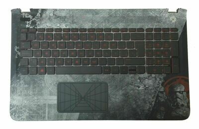 Cover upper ( Cubierta superior ) Plata, Gris, Negro + teclado Latinoamericano con touchpad retroiluminado rojo HP 836099-071