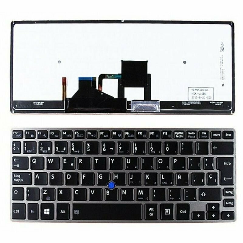 Teclado español negro Retroiluminado + Pointstick Toshiba Portege Z30 , Z30-A , Z30-C , Z30T-C Series  NSK-V10BN , 4B+NAJ05.002
