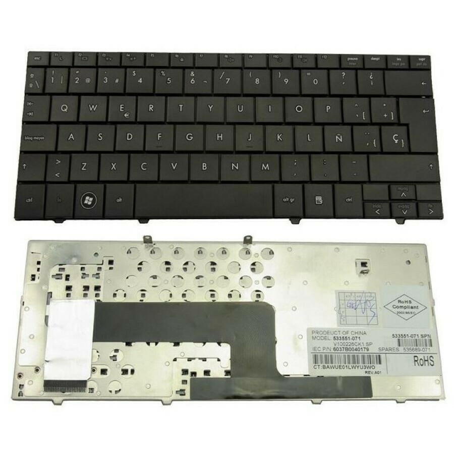 Teclado español negro HP Compaq Mini 110-1000 533549-071 533551-071