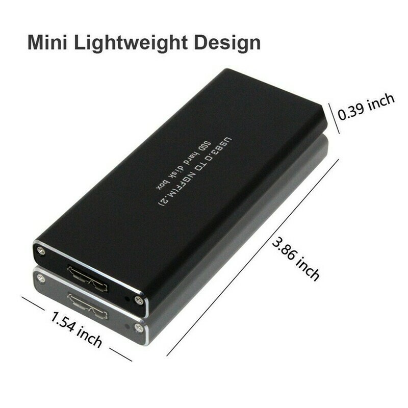 Caja externa  de disco duro M.2 NGFF ( 2230/2242/2260/2280 ) a USB3.0 SSD