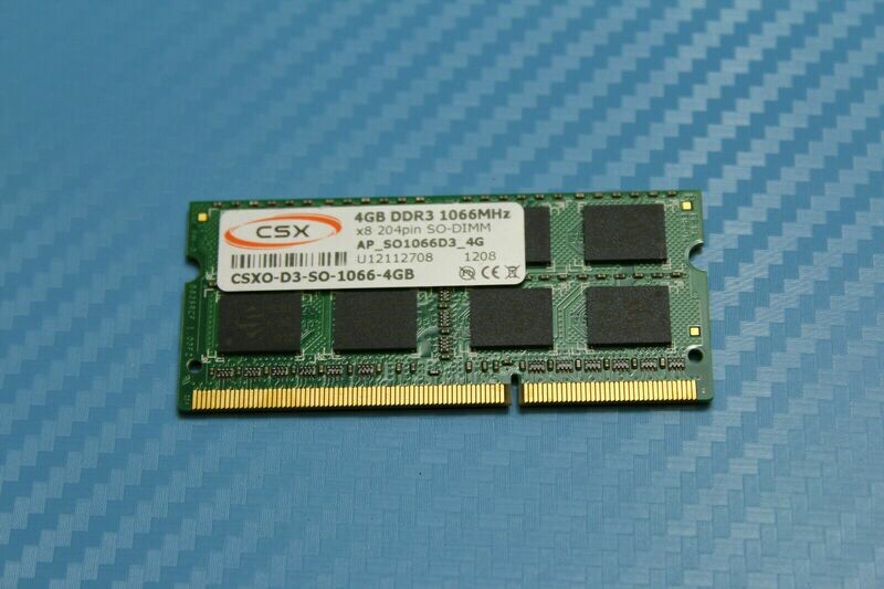 Memoria RAM  CSX  DDR3 4GB 1066MHz x8 204Pin SODIMM ,  AP-SO1066D3-4G , CSXO-D3-SO-1066-4G