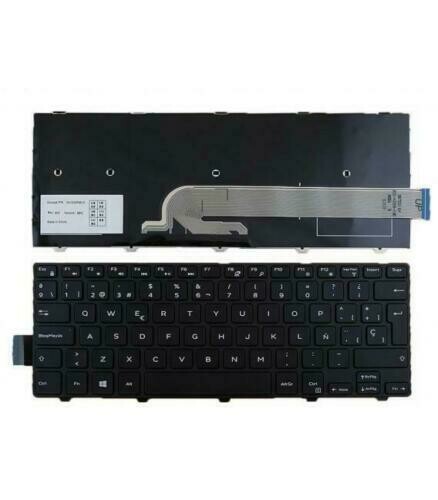 Teclado español negro con marco Dell Inspiron 14 3000 5447 5442 5445 7447 SERIES 14-3000UK, MB278-001