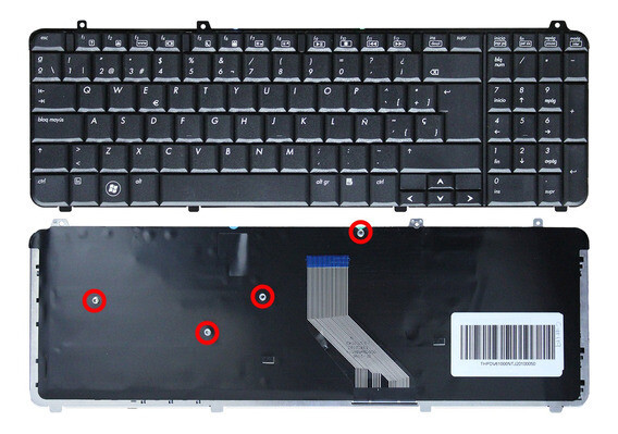 Teclado español negro Hp Dv6-1xxx AEUT3P00010 ,  530580-071 ,  9J.N0Y82.H0S