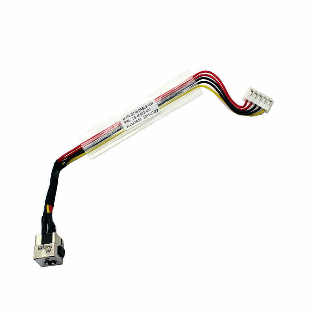 DC Power Jack​ con cable 15cm 5 pines 65W HP PAVILION DV2000  PJ117-1, 50.4F502.001, 50.4F538.001, 50.4F632