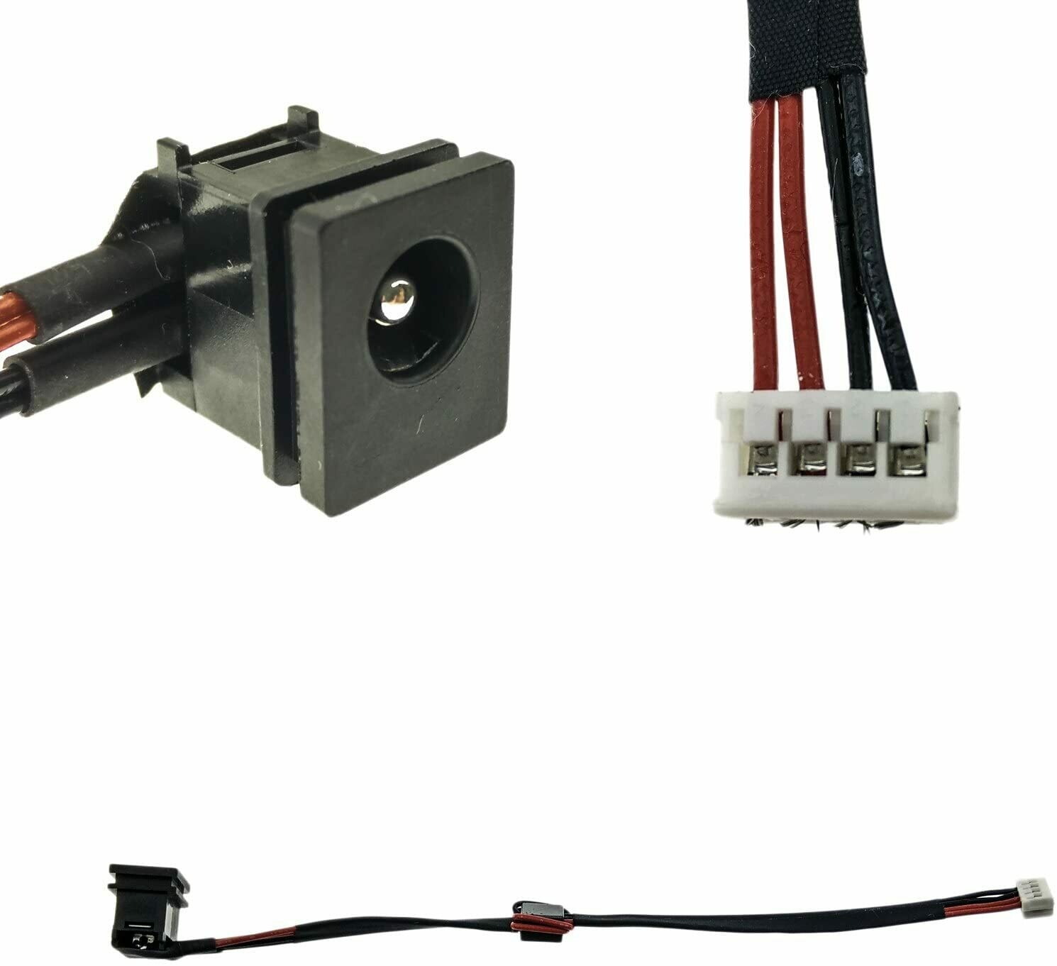DC Power Jack​ con cable 16cm 4 pines W Toshiba Satellite A300, C650 C650D L655 Series V000932670, 6017B0258101