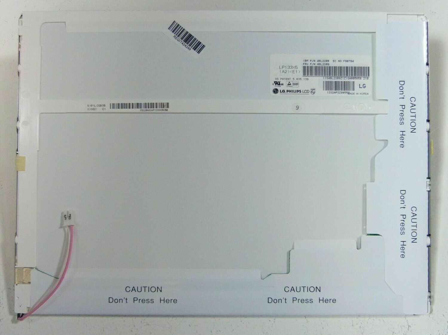 Pantalla LCD 13.3" XGA ( 1024 * 768 ) IBM ThinkPad 600X 05K9526, 05K9547, LG LP133X5 (A2IB)