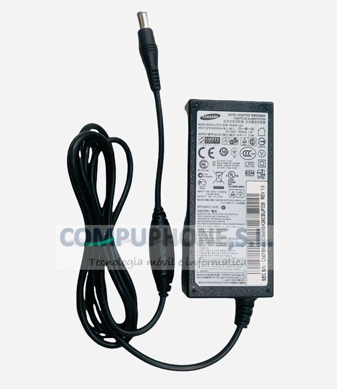 Cargador Original Samsung 14V  2.14A  30W , 6.5 x 4.4mm  PS30W-14J1 , BN44-00394M