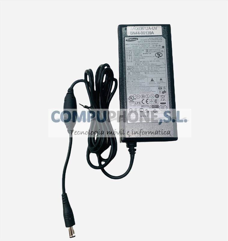Cargador Original Samsung 12V  3.0A  30W , 6.5 x 4.4mm  SAD03612A-UV , BN44-00139A