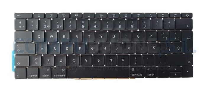 Teclado español negro Apple MacBook Pro A1708 13.3'' 2016/2017 661-05114 , 661-07946 , 661-07947