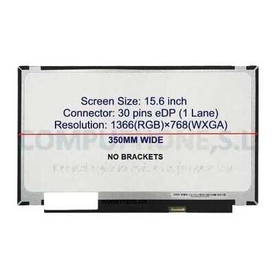 Pantalla 15.6" Slim  30 Pines Mate ( No brackets ) 350mm HD ( 1366 * 768 )     NT156WHM-N34 , NT156WHM-N34 V8.0