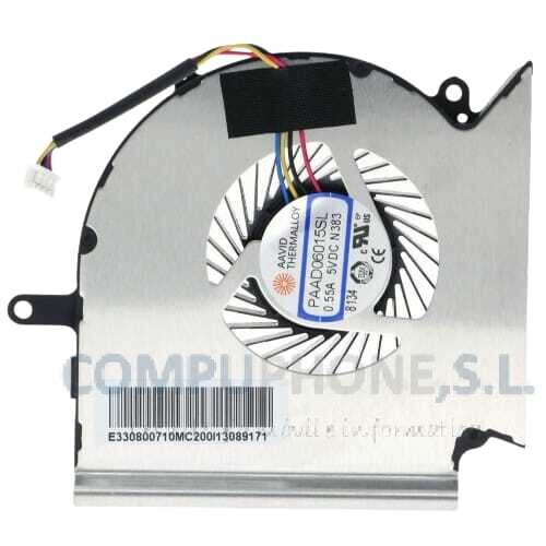 Ventilador CPU MSI GE63VR MS-16P1 GE73VR MS-17C1 PAAD06015SL-N383 , PAAD06015SL-N417