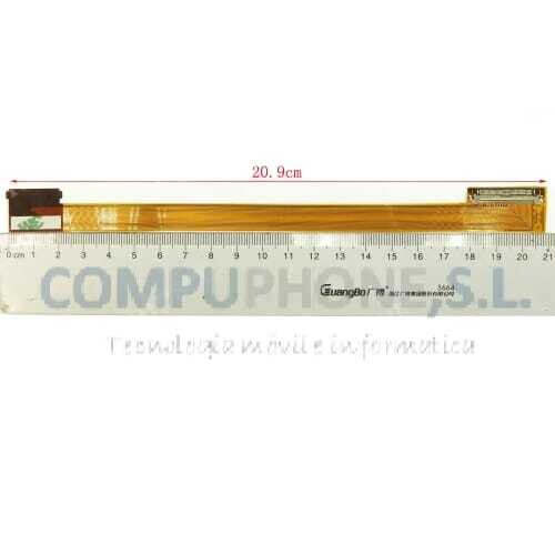 Flex cable extencion LED para Pantalla  ( 21cm 40 Pines ) izquierda a derecha  HQ-LED40-173
