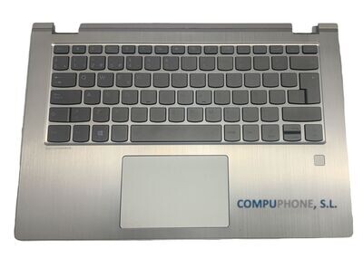 Cover upper (Cubierta superior ) Silver + teclado español + Lector de huella Lenovo Yoga 530-14ikb 5CB0R08636