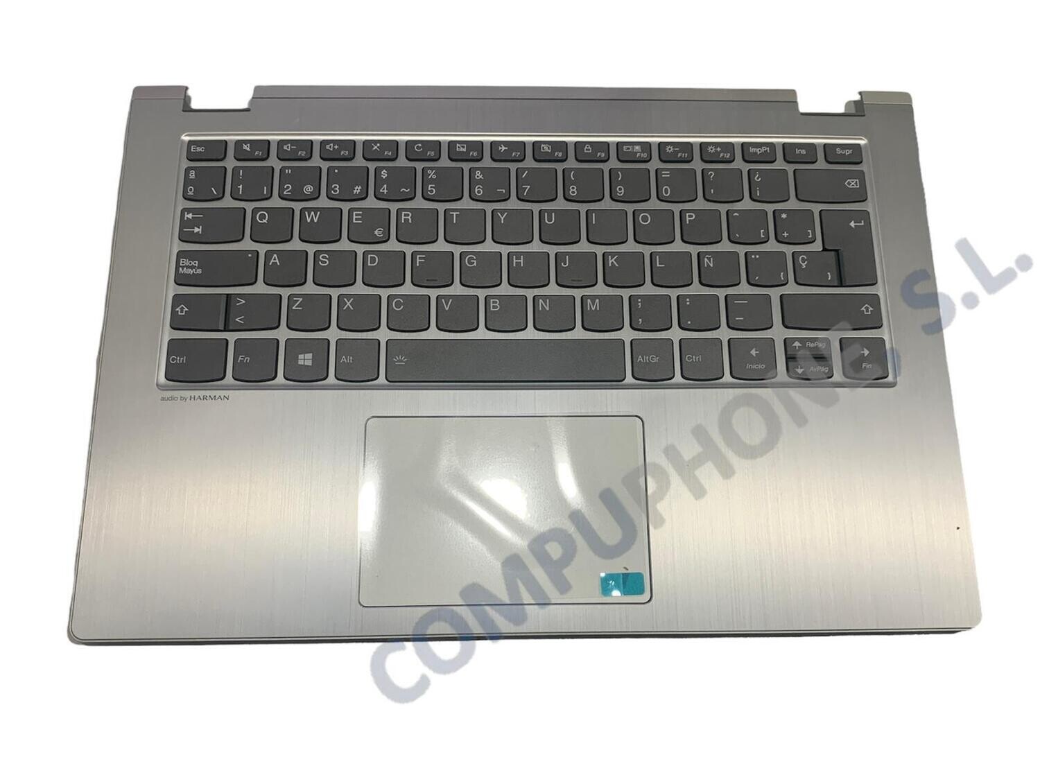 Cover upper (Cubierta superior ) Silver + Teclado Español + TouchPad  Lenovo Yoga 530-14ikb 5CB0R08870