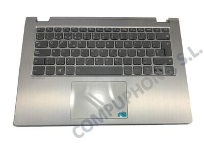 Cover upper (Cubierta superior ) Silver + Teclado Español + TouchPad Lenovo Yoga 530-14ikb 5CB0R08870