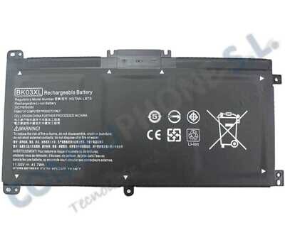 Bateria para HP Pavilion X360 14-BA Series 11.55V 3470mAh 41.7Wh BK03XL , 916366-421 , HSTNN-LB7S