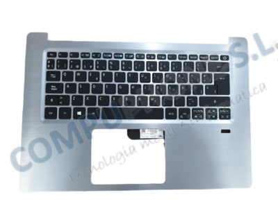 Cover upper ( Cubierta superior ) Silver + teclado español Acer Swift SF314-52 / SF314-52G , 6B.GQMN5.009 , 13N1-20A0501 , NKI131S02L