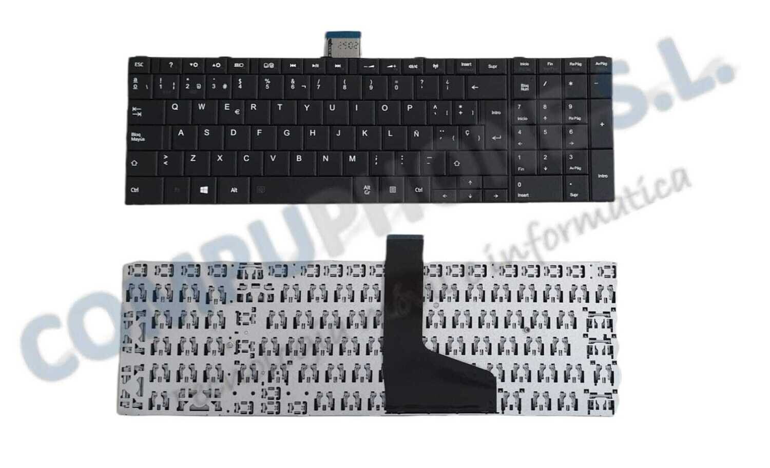 Teclado español negro Toshiba Satellite C50-A Series H000054400 ,  MP-11B96E0-528B , 9Z.N7TSV.80E , 6037B0085012