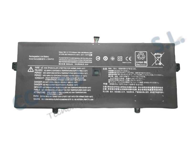 Bateria para Lenovo IdeaPad Yoga 910-13IKB Series 7.68V 10160mAh
78Wh L15M4P23 , 5B10L22508