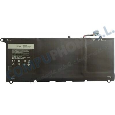 Bateria para DELL XPS 13 9360 Series 7.6V 60Wh 4 Cell PW23Y , RNP72 , TP1GT