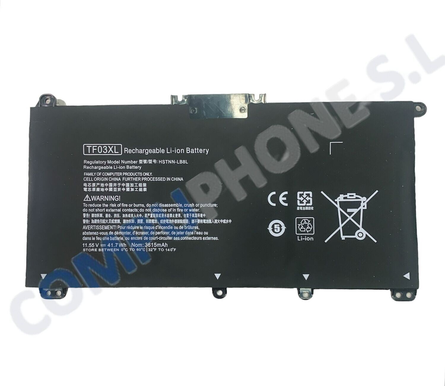 Bateria HP Pavilion 15-CC 15-CD 14-BK Series  11.55V 3615mAh 41.7Wh TF03XL , 920070-855 , HSTNN-LB8L